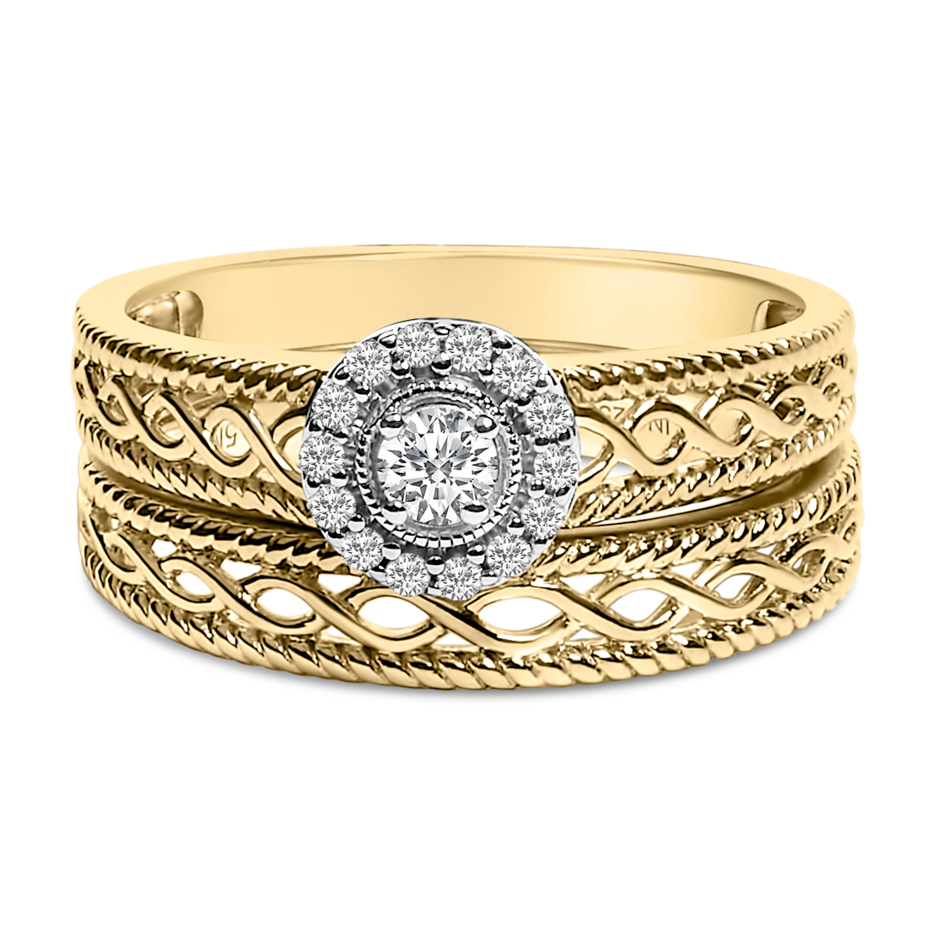 14k Yellow Gold Plated .925 Sterling Silver